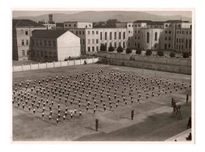 Unknown, Boys in Lines of Practice, Vintage B/W Photo, 1930s
