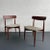 Pair of simply elegant, Scandinavian modern, side dining chairs designed by the Danish designer H. W. Klein for Bramin...