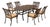 Castelle Cast Aluminum Outdoor Dining Table With Six Chairs Patio Set For Sale
