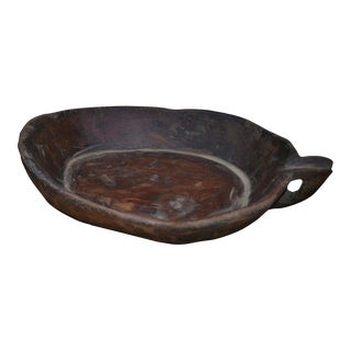 Antique Rustic Wood Dough Bowl For Sale