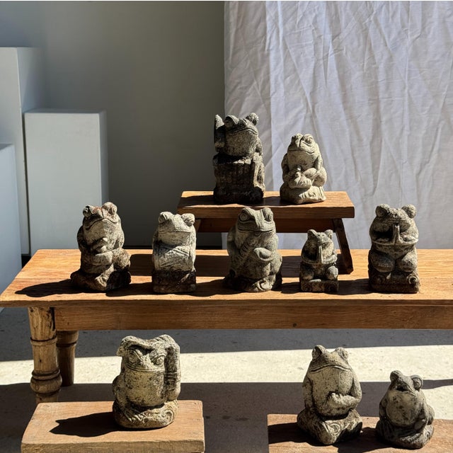 Stone Small Balinese Limestone Frog Sculpture, 2000s For Sale - Image 7 of 18