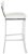 Modern 39''H Stainless Steel Cross Back Barstool in White & Chrome For Sale - Image 3 of 11