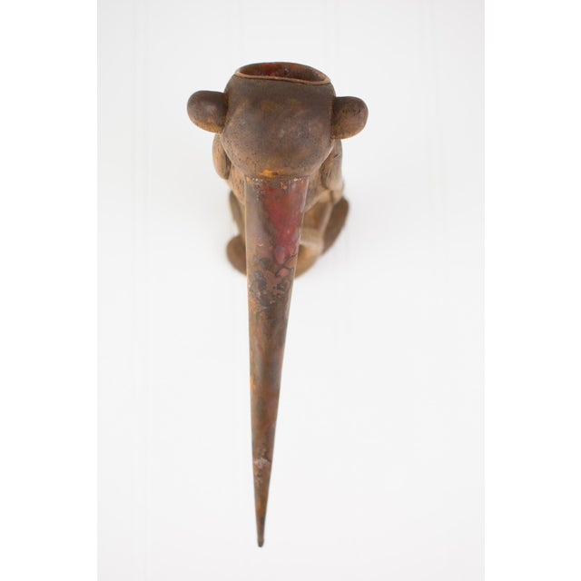 Coffee Postmodern Absctract Sculptural Form - Carved Wood and Copper For Sale - Image 8 of 17