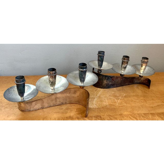 Vintage Carole Stupell for Royal Hickman Silverplate Candlesticks - A Pair For Sale - Image 18 of 18