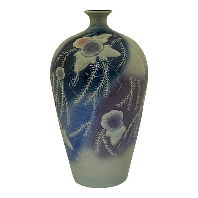 Artistic Pastel Flower Pattern Porcelain Round Body Small Mouth Vase For Sale