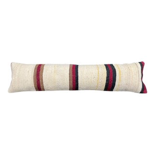 Turkish Hemp Pillow Cushion Natural Beige Brown Cushion Cover 12x46 For Sale