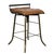 Matthew Izzo Home Seelbach Antique Brass and Tufted Leather Barstool For Sale In New York - Image 6 of 6