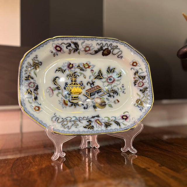 Imperial Stone Serving Platter, "Japanica" Pattern, William Ridgway, Son & Co., 1838 – England Pattern: "Japanica"...