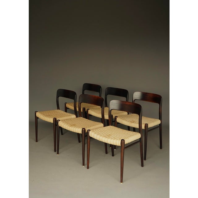 Model 75 Chairs in Beech by Niels Otto Møller for J.L. Moller, 1960s, Set of 6 For Sale - Image 6 of 18