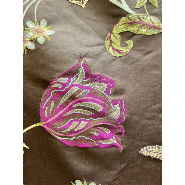 Silk Upholstery Fabric Large Scale Made in India 2 Yards For Sale - Image 4 of 10