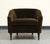 Mid-Century Modern Midcentury Style Curved Back Italian Lounge Chair in Chocolate Mohair For Sale - Image 3 of 8