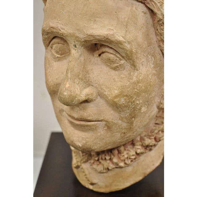 Late 20th Century Late 20th Century Mrs. Somson Ceramic Pottery Bust Sculpture by Jacobsen (Peppi) of Cokeville Wy For Sale - Image 5 of 12