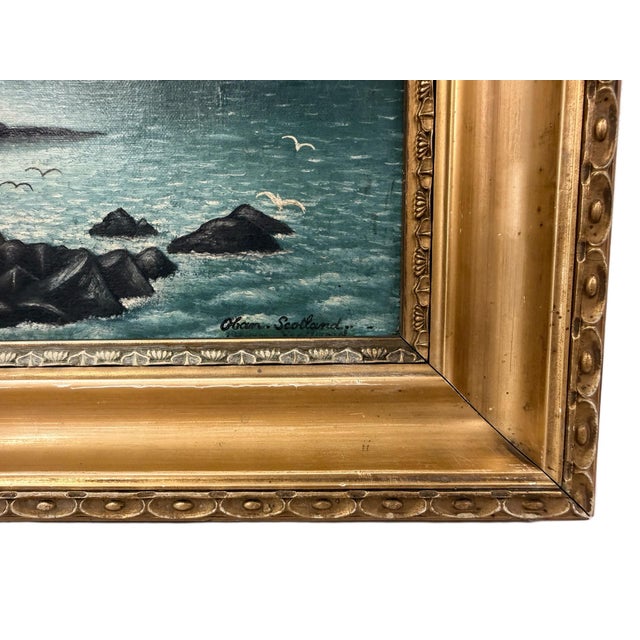 Late 19th Century Antique Scottish Maritime Seascape Oil Painting of Oban Bay by Herbert - Framed For Sale - Image 5 of 7