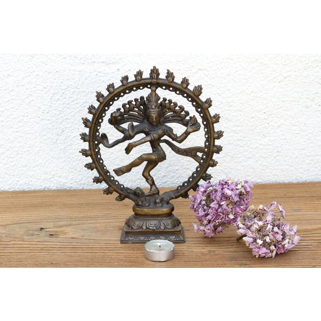 Cosmic Circle of Fire Patinated Nataraja For Sale - Image 11 of 11