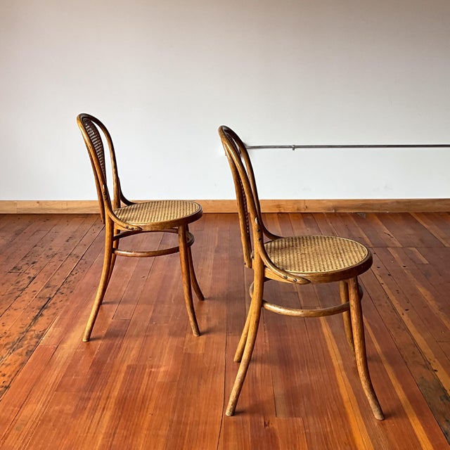 Shabby Chic Thonet Style Bentwood Cafe Chairs, Set of 2 For Sale - Image 3 of 12