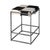 Black Stinson 26.5 in. Seat Height Hair on Hide Leather and Iron Counter Stool with Footrest, Black and White For Sale - Image 8 of 8