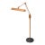 Vintage Dazor Industrial Modern Floating Tall Adjustable Metal Task Floor Lamp For Sale