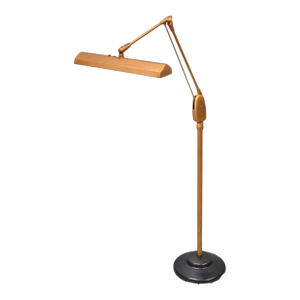 Vintage Dazor Industrial Modern Floating Tall Adjustable Metal Task Floor Lamp