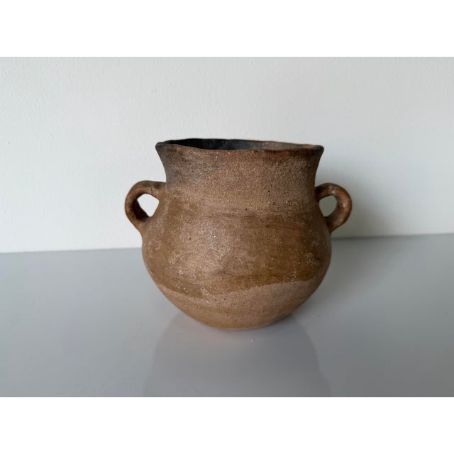 Contemporary Vintage Primitive Organic Style Art Pottery Vase, Unsigned For Sale - Image 3 of 11