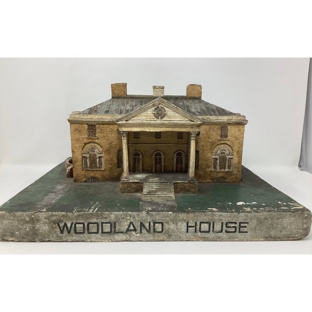 Wpa Painted Plaster Model of the Historic House, "Woodland House", Built by William Hamilton(1745-1913) For Sale In Phoenix - Image 6 of 6
