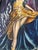 Modern Carl H. Berberich, Elegant Lady in Gold Dress, Oil Painting on Canvas For Sale - Image 3 of 11