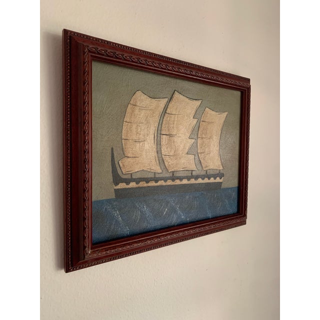 2020s Contemporary Impressionist Style Seascape on Canvas, Framed For Sale - Image 5 of 6