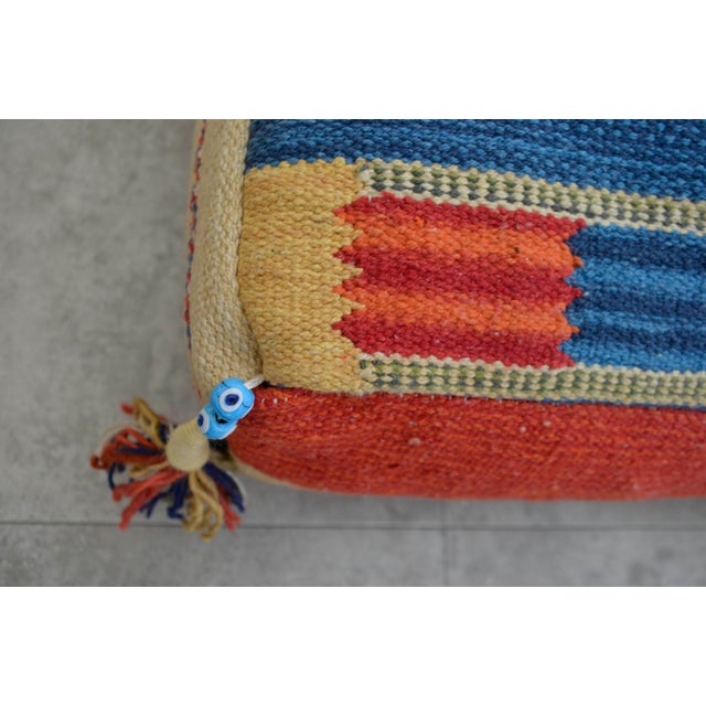 Turkish Hand Woven Kilim Floor Pillow - 30? X 30? Chairish