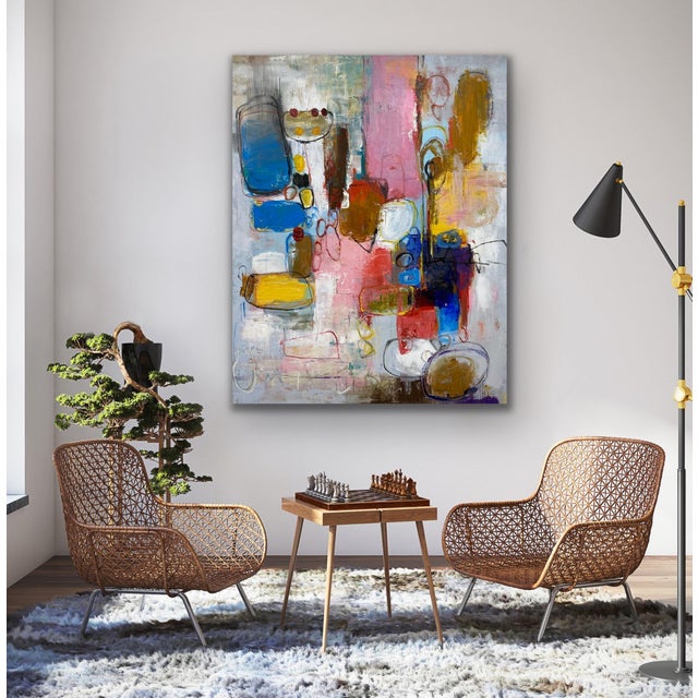 Contemporary Contemporary Abstract Original Oil Painting For Sale - Image 3 of 12