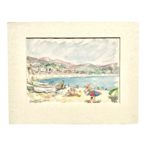 1980s Baja Holiday Watercolor Painting