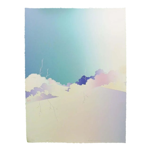 Valentine "Cloud Song" Signed Numbered Serigraph Pastel Landscape For Sale
