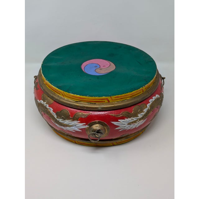 1950s Handmade Tibetan Dhyāngro/Nga Ritual Drum For Sale - Image 4 of 9