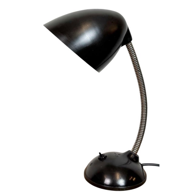 Vintage Brown Bakelite Gooseneck Table Lamp, 1960s For Sale - Image 18 of 18