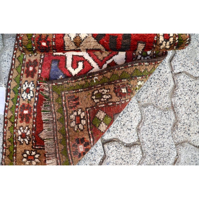 1960s Vintage Colourful Handmade Oushak Runner For Sale - Image 6 of 11