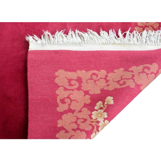 1950s Chinese Art Deco Style Rug For Sale - Image 9 of 11