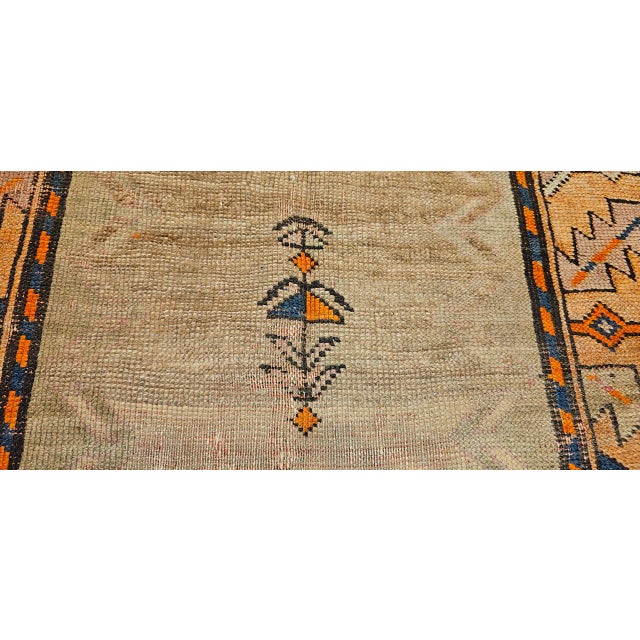 Vintage Persian Kurdish Tribal Area Rug, Hand-Knotted Prayer Pattern, 3x5, Camelhair & Brick Red For Sale - Image 12 of 15