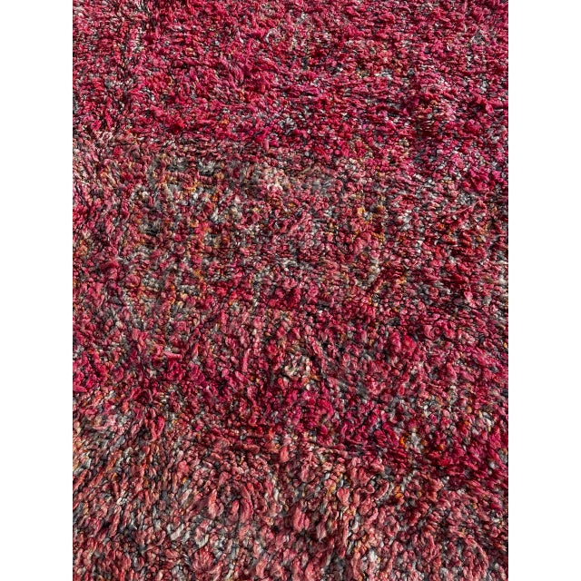 1970s Boho Chic Moroccan Boujad Vintage Wool Rug For Sale - Image 5 of 9