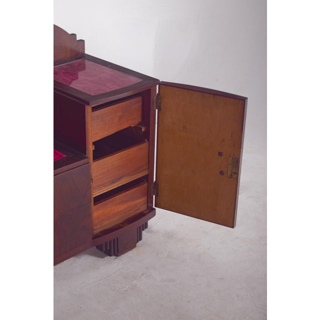 Vintage Art Deco Walnut Dressing Table, 1920s For Sale - Image 9 of 11