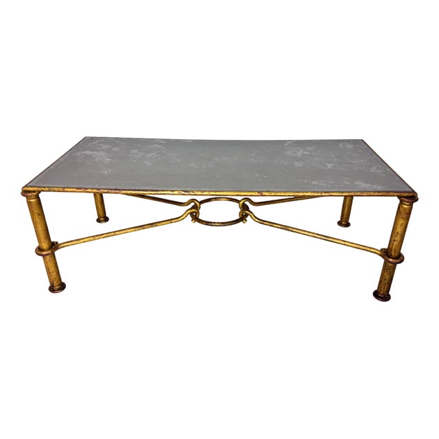 Vintage Gilded Regency Coffee Table by Giovanni Banci for Hermès, 1960s For Sale