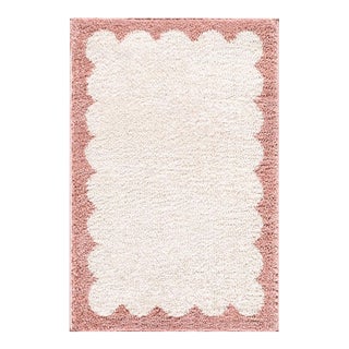 Fossay Shag Machine Woven Rug Rose 3x7 For Sale