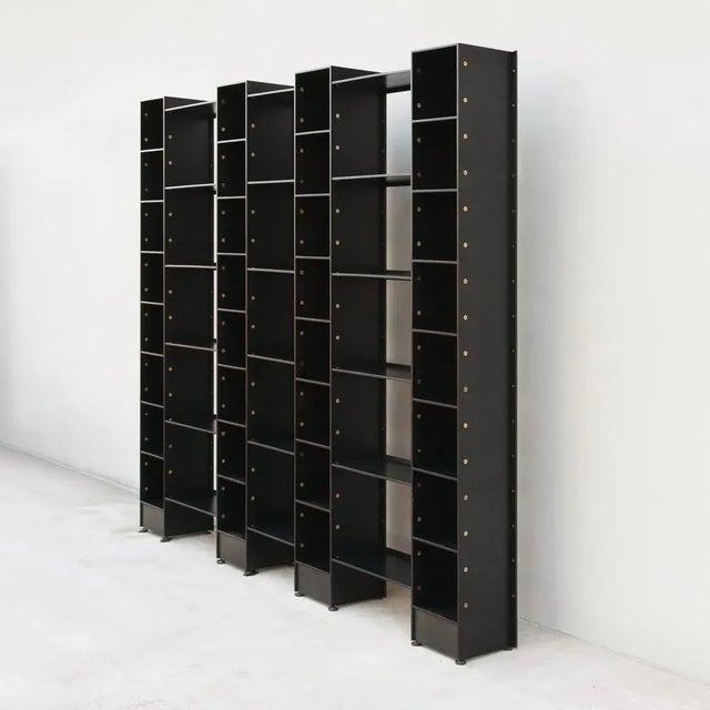 LB72 Bookcase with Brass Details by Marco Zanuso for Poggi, 1982 For Sale - Image 6 of 9
