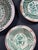 A charming set of three traditional Spanish Fajalauza lebrillos, hand-painted in the characteristic green palette on a...
