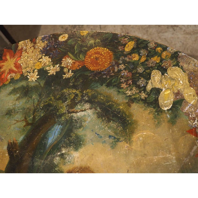 French Polychrome Painted and Ebonized 19th Century Napoleon III Pedestal Table For Sale - Image 12 of 18