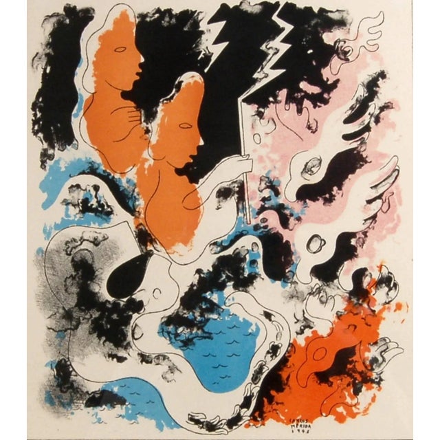 Artist: Carlos Merida (Guatemalan, 1891-1984) Title: Estampas Del Popol Vuh Year: 1943 Medium: Color lithograph Edition:...