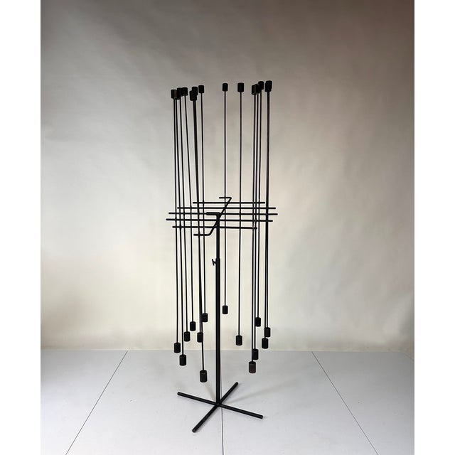 Large Wrought Iron Attrape-Feux Art Light Sculpture for 14 Candles attributed to Daniel Grobet, France, 1980s-1990s For Sale - Image 17 of 18