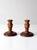 American Vintage Turned Wood Candlestick Holders Pair For Sale - Image 3 of 8