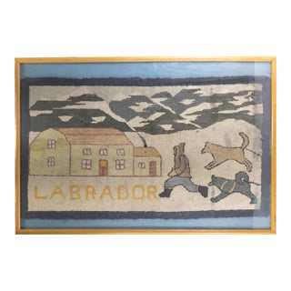 Early 20th Century Grenfell Hooked Rug From Labrador For Sale