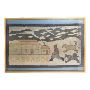 Early 20th Century Grenfell Hooked Rug From Labrador
