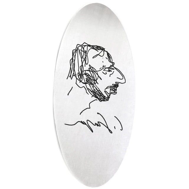 Gavina Self Portrait of Carlo Scarpa Mirror from Gavina For Sale - Image 4 of 4