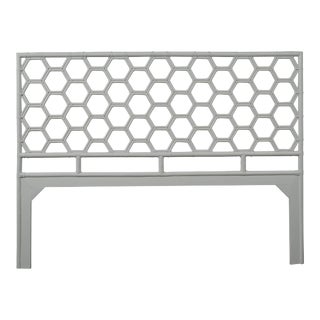 Honeycomb Headboard King - Light Gray For Sale