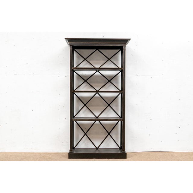 Vintage Tall Hollywood Regency Style Etagère Display Case For Sale - Image 4 of 9